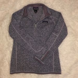 Patagonia lavender fleece quarter zip